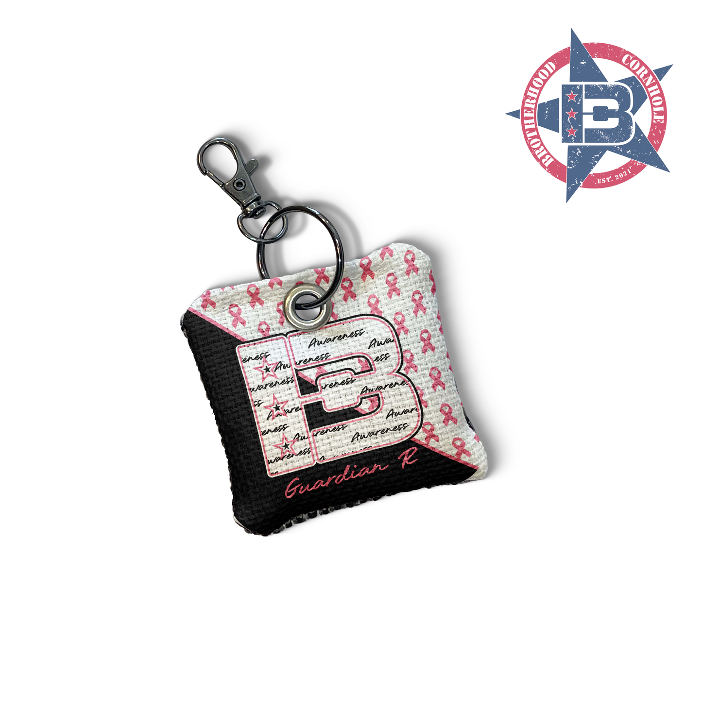 Brotherhood Cornhole Breast Cancer Awareness Edition Key Chain