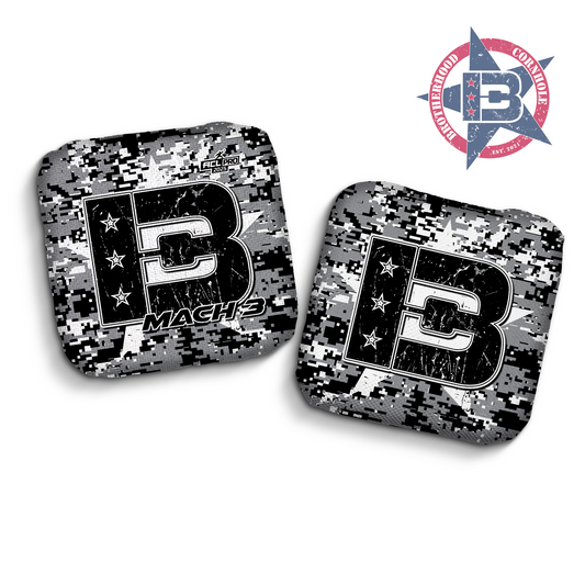 2025 Brotherhood Cornhole Camo Mach 3 ACL Pro Stamped Cornhole Bags