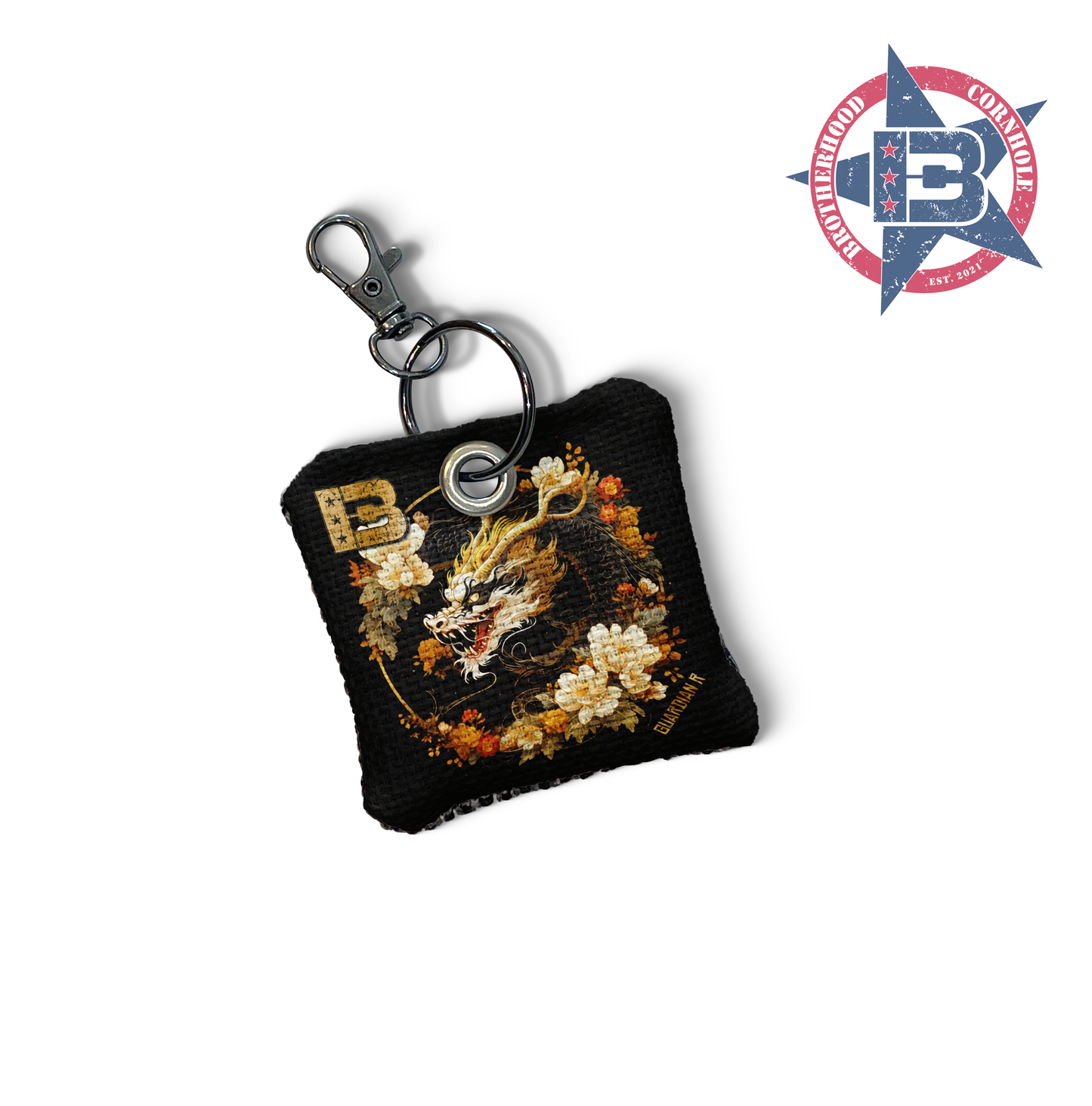 Brotherhood Cornhole Black Dragon Edition Key Chain