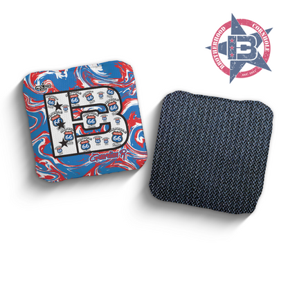 2025 Brotherhood Cornhole Guardian Route 66 Collaboration ACL Pro Stamped Cornhole Bags