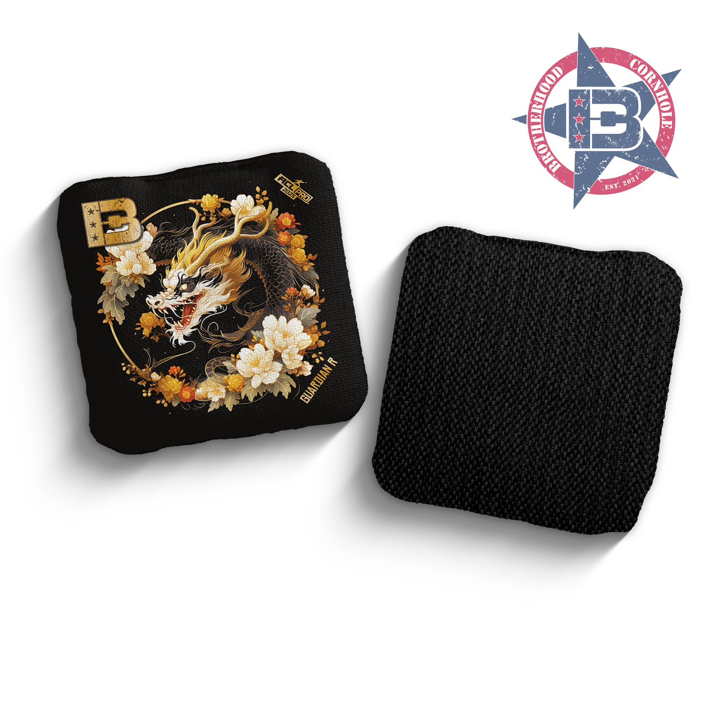 2025 Brotherhood Cornhole Guardian Black Dragon Edition ACL Pro Stamped Cornhole Bags