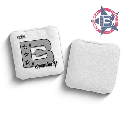 2025 Brotherhood Cornhole Guardian White Broadcast Edition ACL Pro Stamped Cornhole Bags