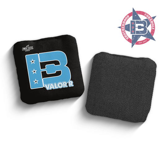 2025 Brotherhood Cornhole Valor Black Broadcast Edition ACL Pro Stamped Cornhole Bags