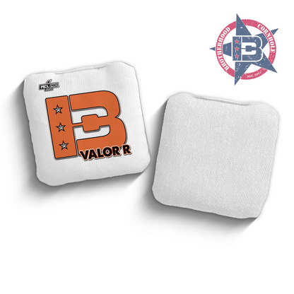 2025 Brotherhood Cornhole Valor White Broadcast Edition ACL Pro Stamped Cornhole Bags